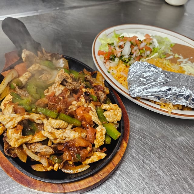 Chicken, Steak or Combo Fajita.